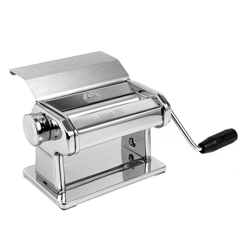 MARCATO Made in Italy Atlas 150 Slide Manual Pasta Machine, Chrome Steel. For Lasagne, Fettuccine, Tagliolini, Sugar paste, Bread dough - Image 1